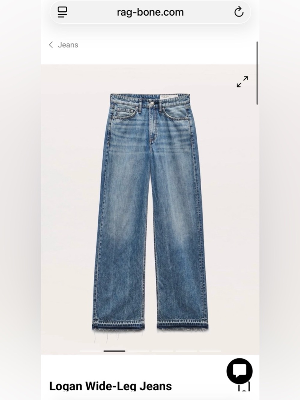 Rag & Bone Logan Featherweight wide-leg jeans